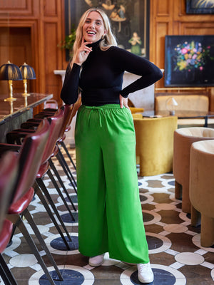 Sophia - Wide Leg Trouser - Green