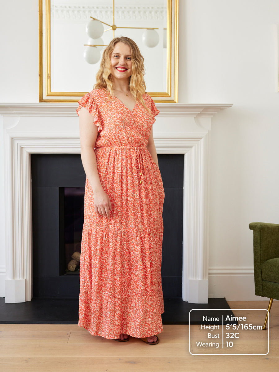 Susan Coral Maxi Dress - Sample