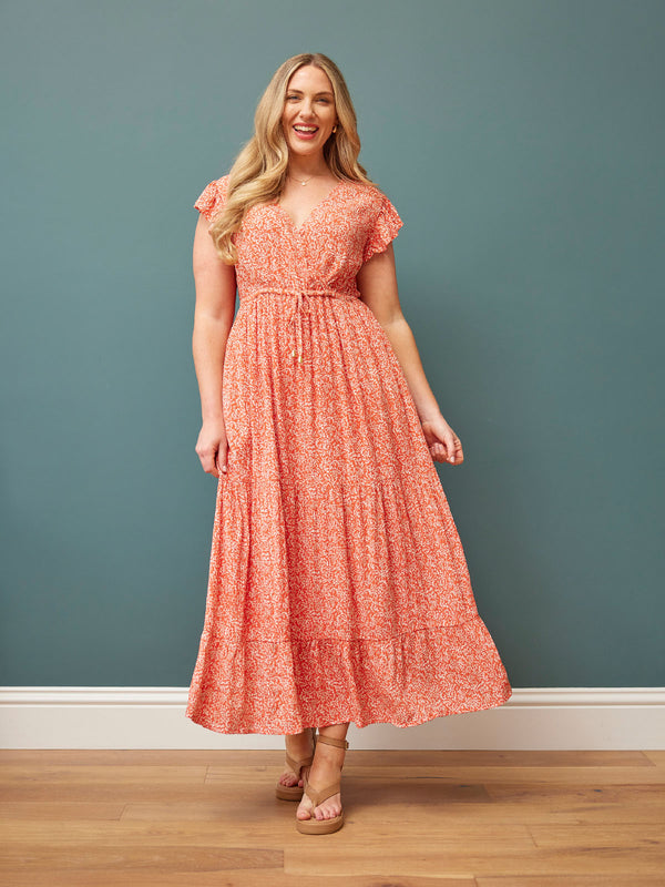 Susan Coral Maxi Dress