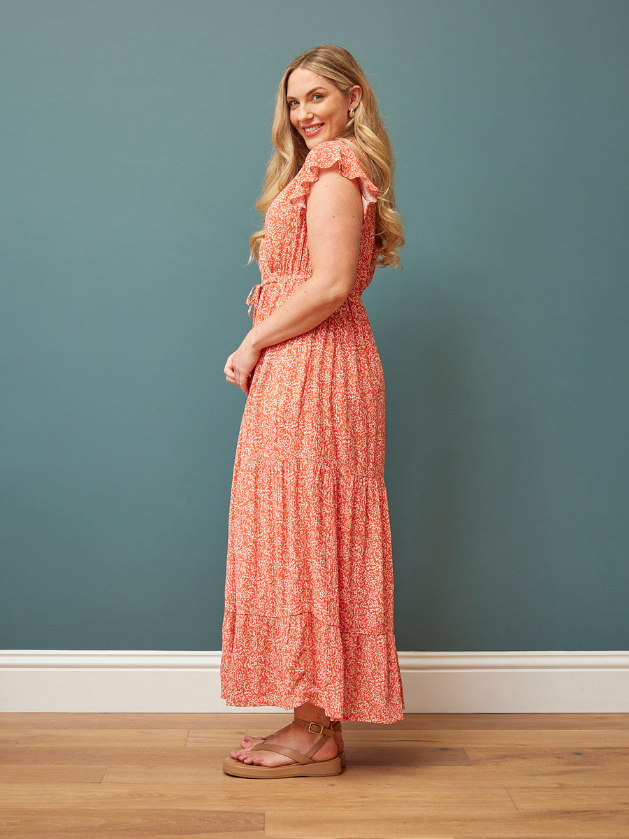 Susan Coral Maxi Dress - Sample