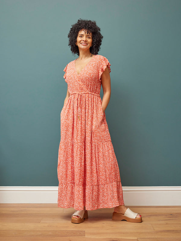 Susan Coral Maxi Dress