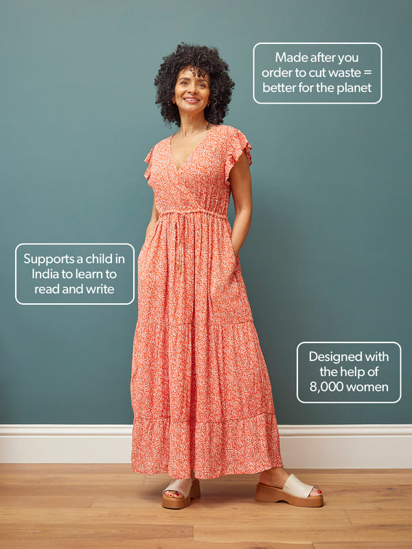 Susan Coral Maxi Dress