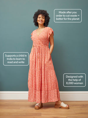 Susan Coral Maxi Dress
