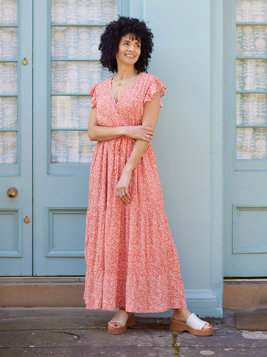 Susan Coral Maxi Dress - Sample