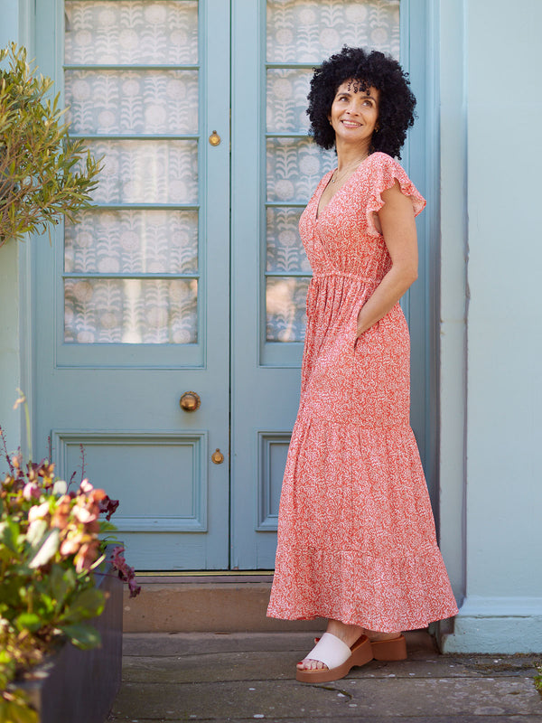 Susan Coral Maxi Dress