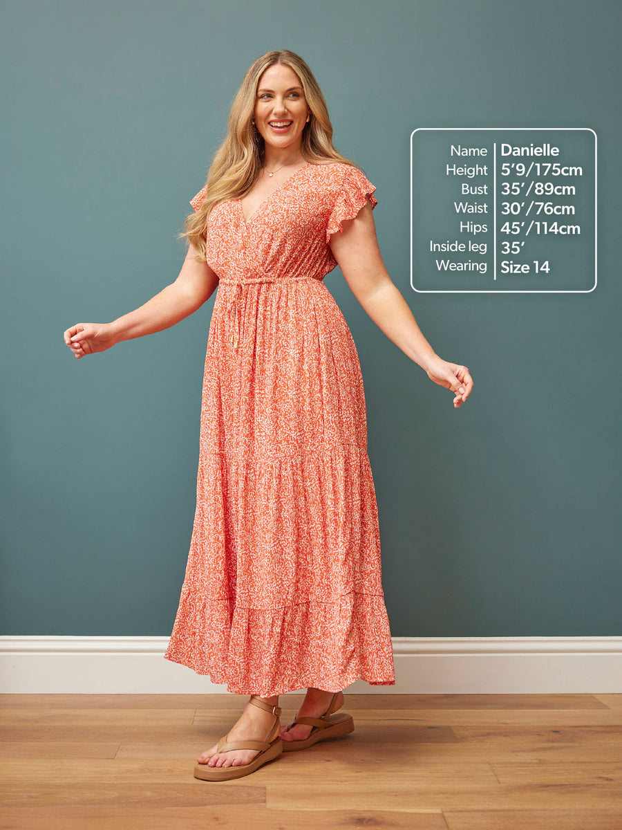 Susan Coral Maxi Dress - Sample