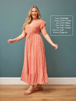 Susan Coral Maxi Dress