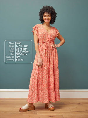 Susan Coral Maxi Dress