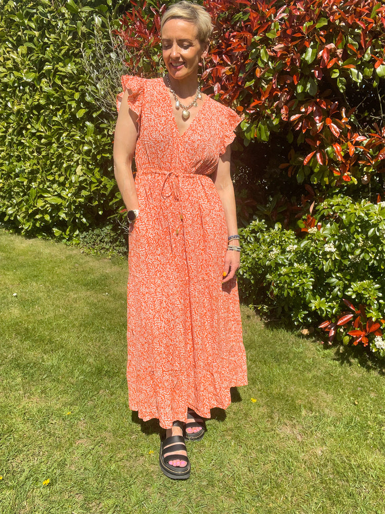 Susan Coral Maxi Dress