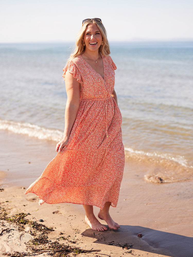 Susan Coral Maxi Dress