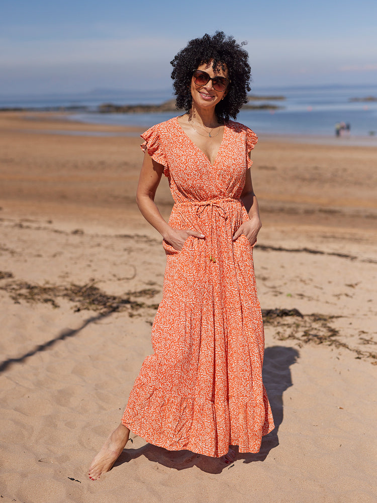 Susan Coral Maxi Dress