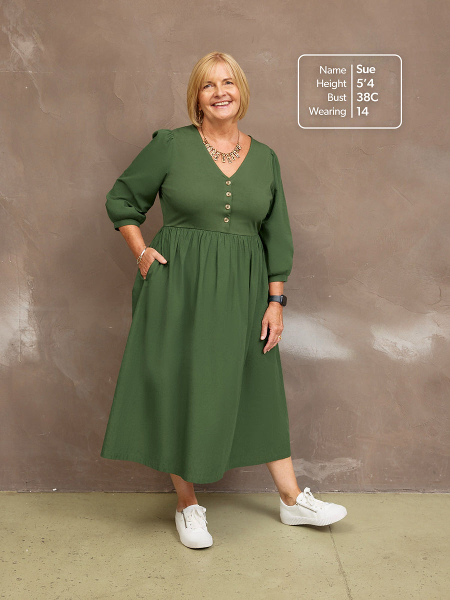 Tegan Jersey Woven Mix Dress