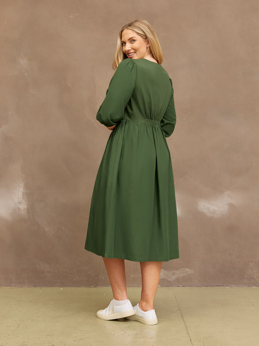 Tegan Jersey Woven Mix Dress