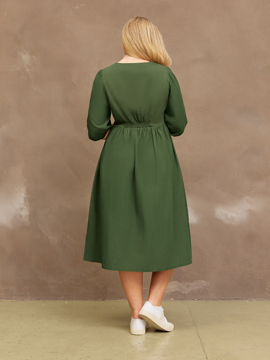 Tegan Jersey Woven Mix Dress