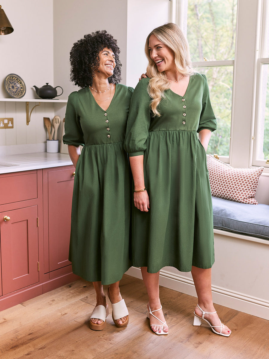 Tegan Jersey Woven Mix Dress