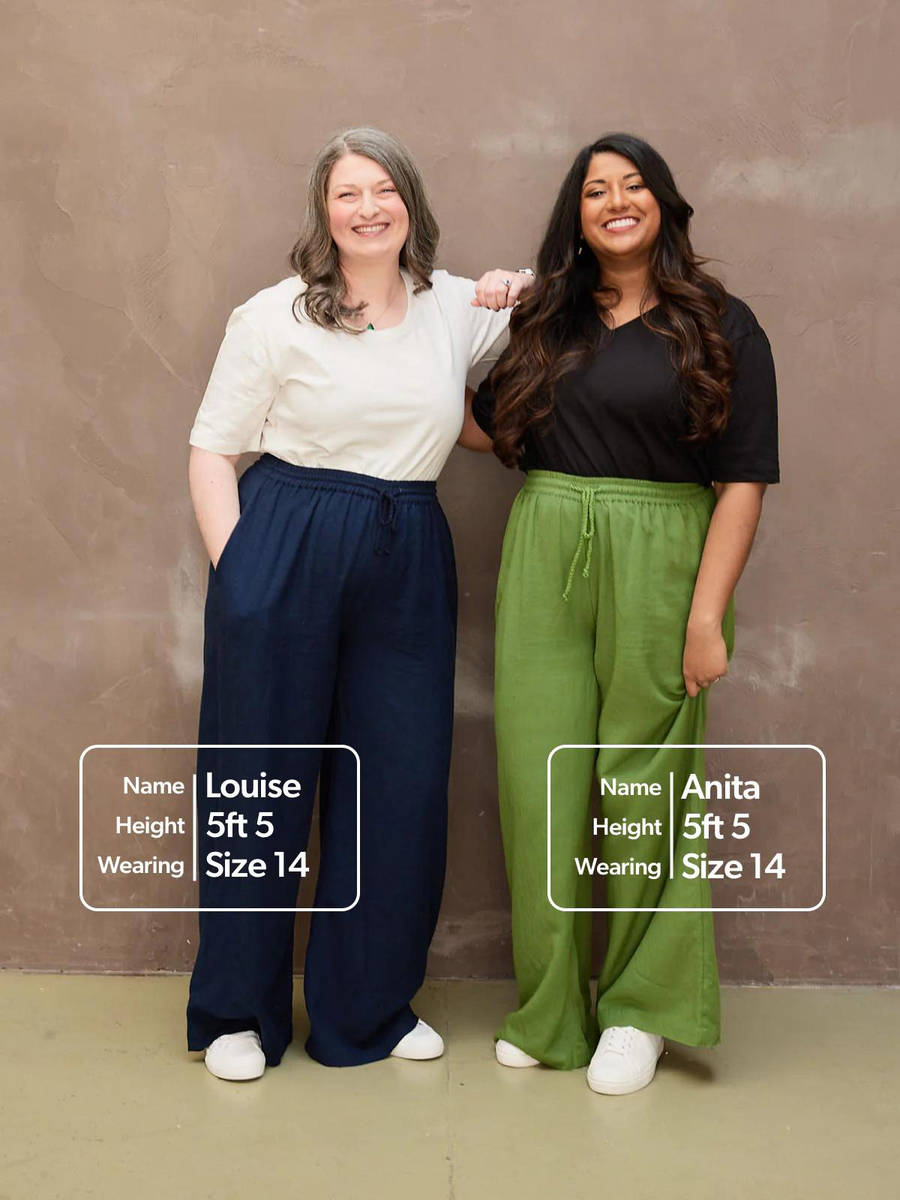 Ella - Wide Leg Trouser - Navy