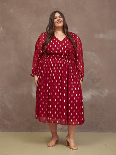 Lucy wears size 24 Regular