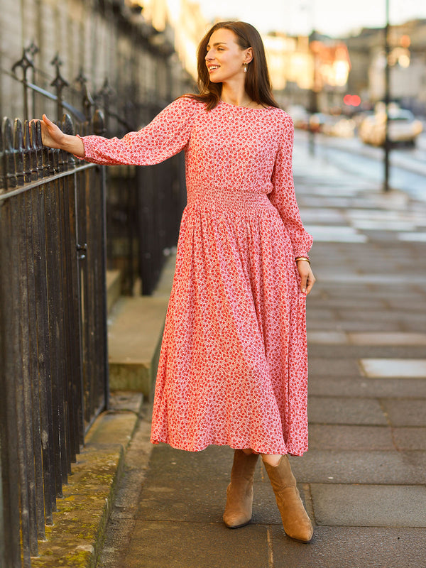 Vera Ditsy Print Midi Dress