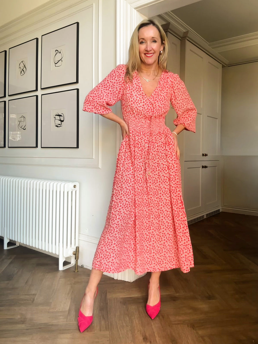 Vera Ditsy Print Midi Dress