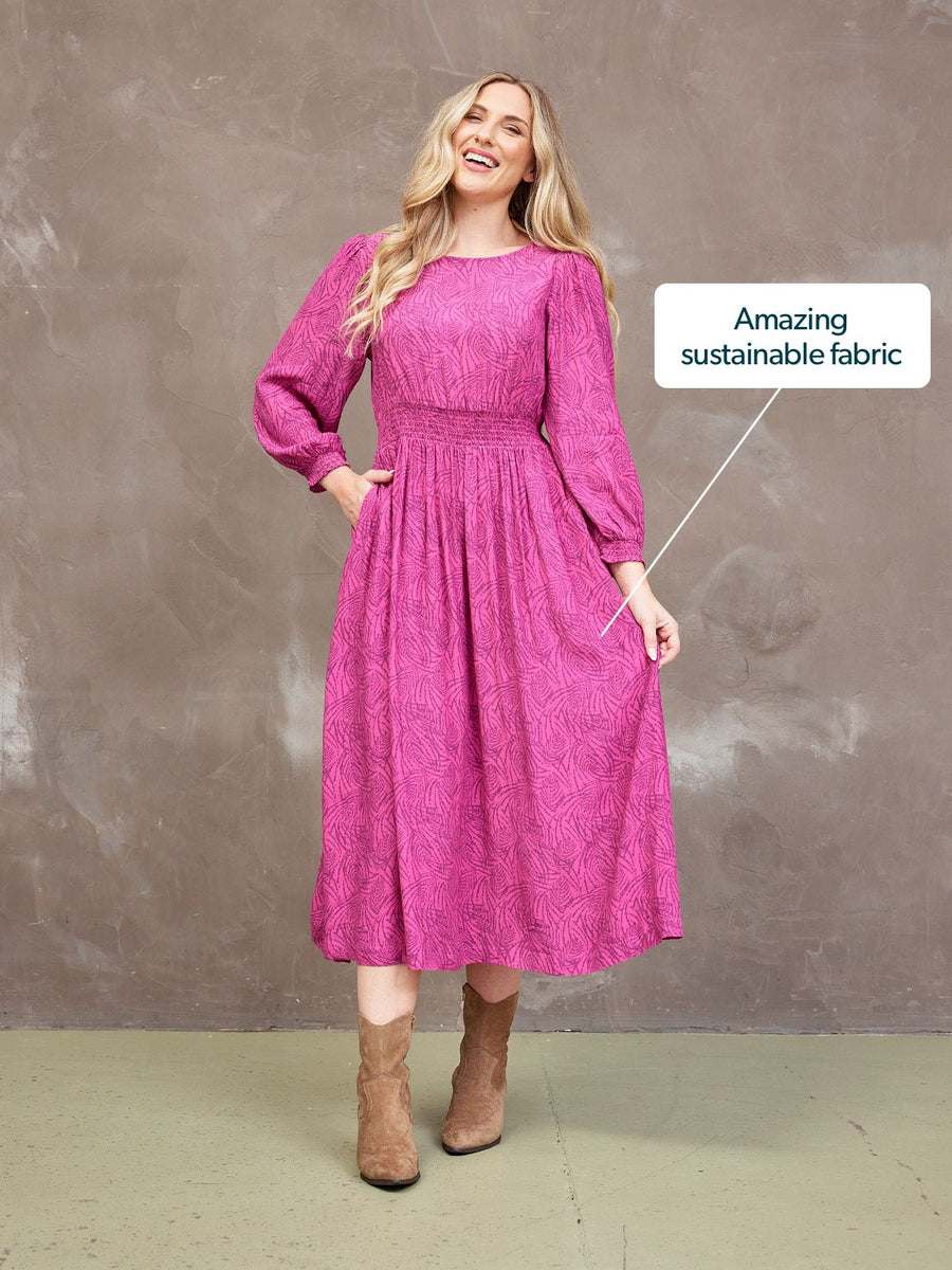 Vera Dress - Pink and Purple