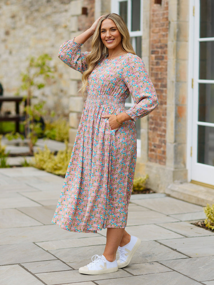 Vera Dress - Watercolour Spot