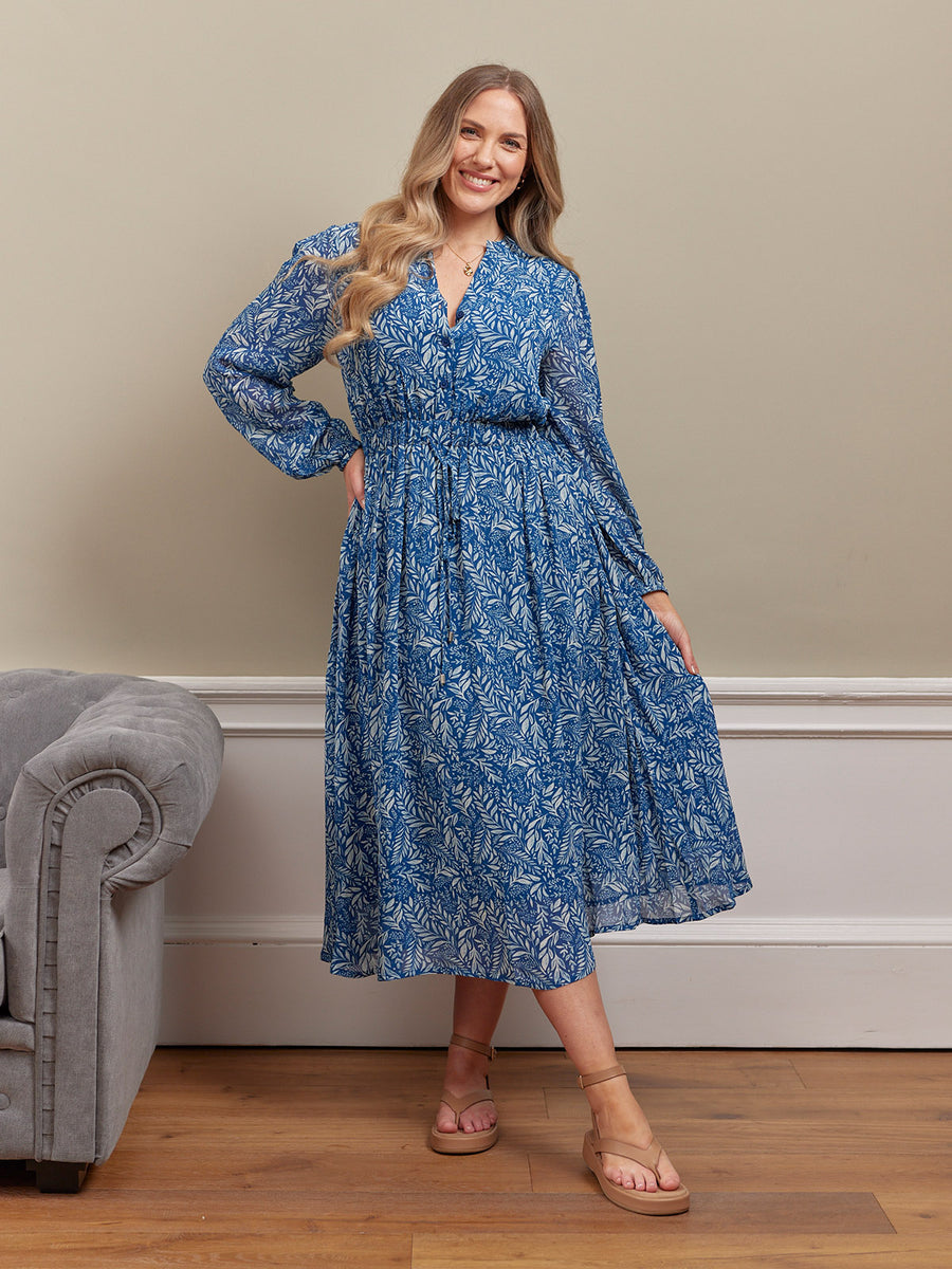 Vic Georgette Tie Waist Dress