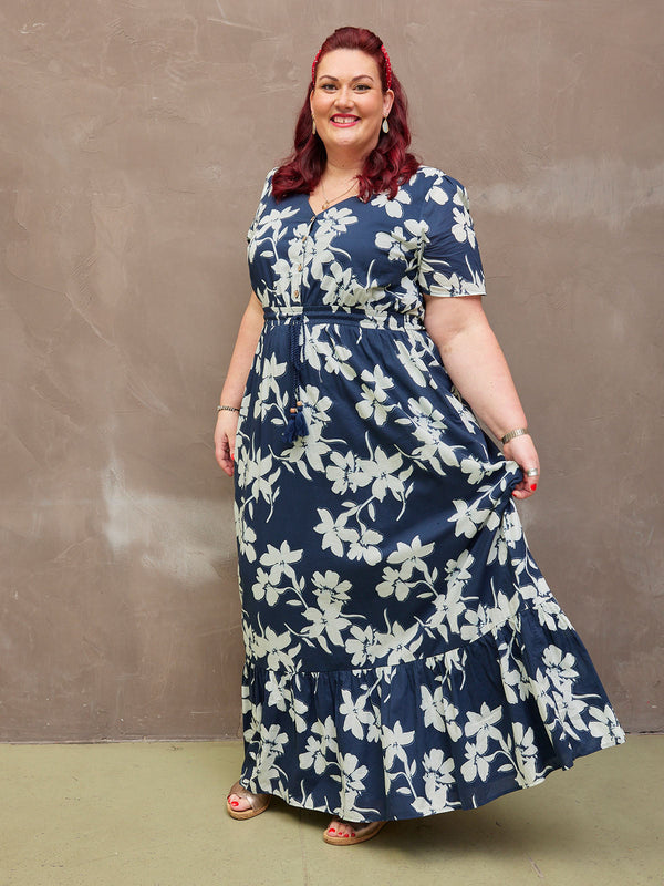 Vicky - Boho Maxi Dress - Floral Print