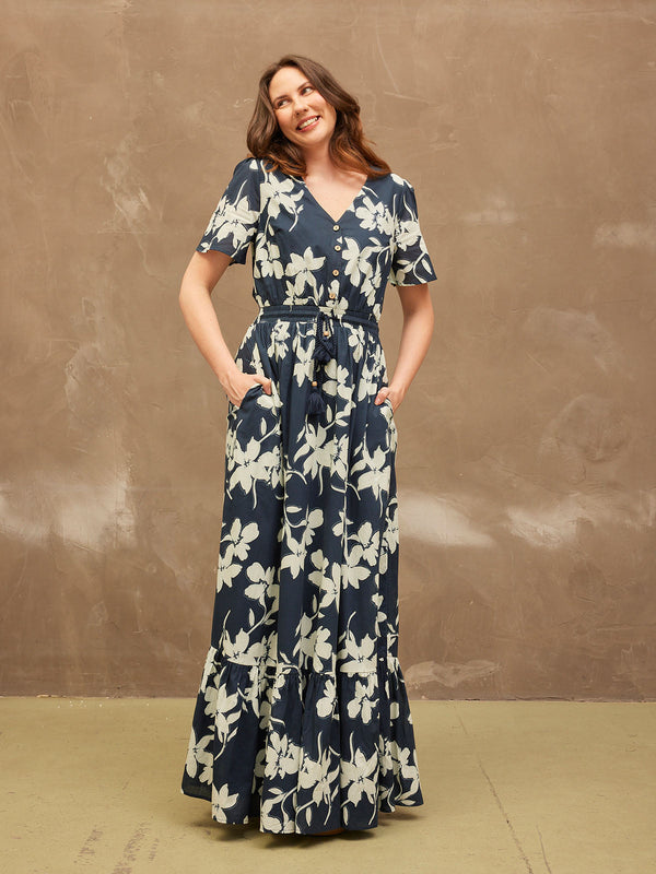 Vicky - Boho Maxi Dress - Floral Print