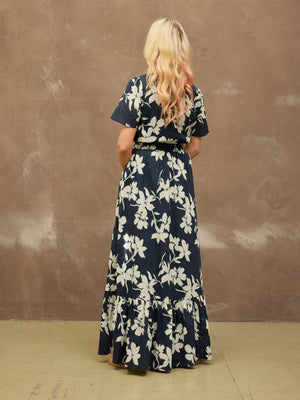 Vicky - Boho Maxi Dress - Floral Print