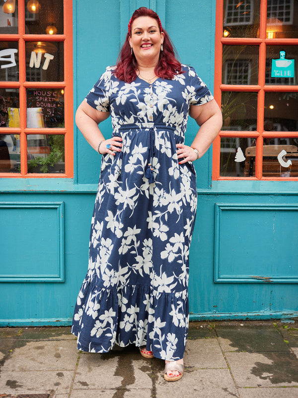 Vicky - Boho Maxi Dress - Floral Print