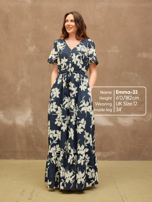 Vicky - Boho Maxi Dress - Floral Print