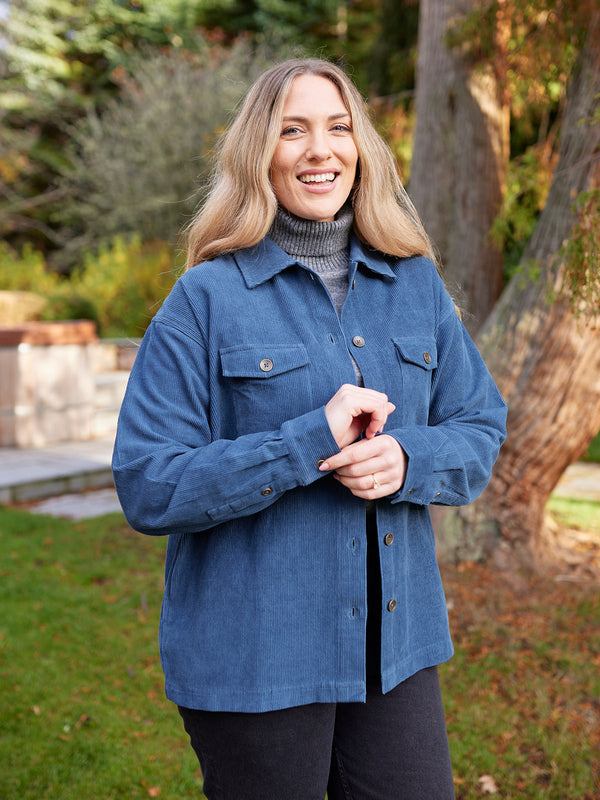 Yasmynn - Cord Shacket - Blue