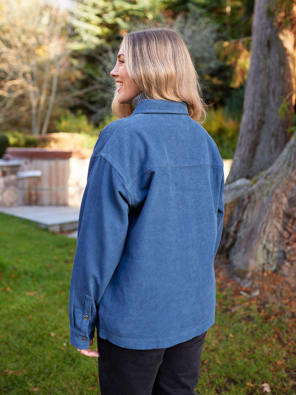 Yasmynn - Cord Shacket - Blue