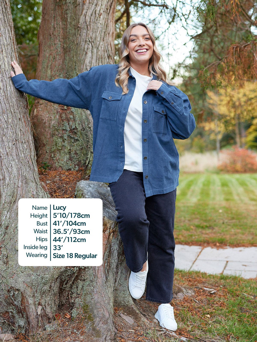 Yasmynn - Cord Shacket - Blue