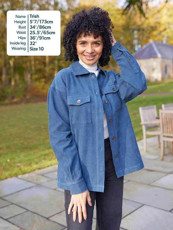 Yasmynn - Cord Shacket - Blue
