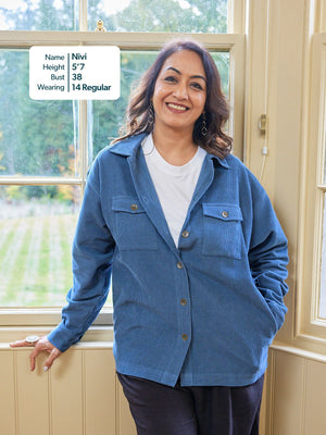 Yasmynn - Cord Shacket - Blue