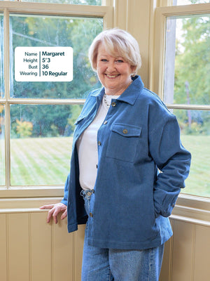 Yasmynn - Cord Shacket - Blue