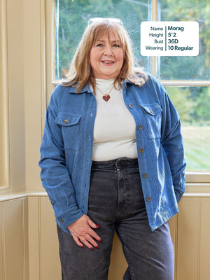 Yasmynn - Cord Shacket - Blue