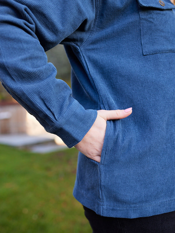 Yasmynn - Cord Shacket - Blue