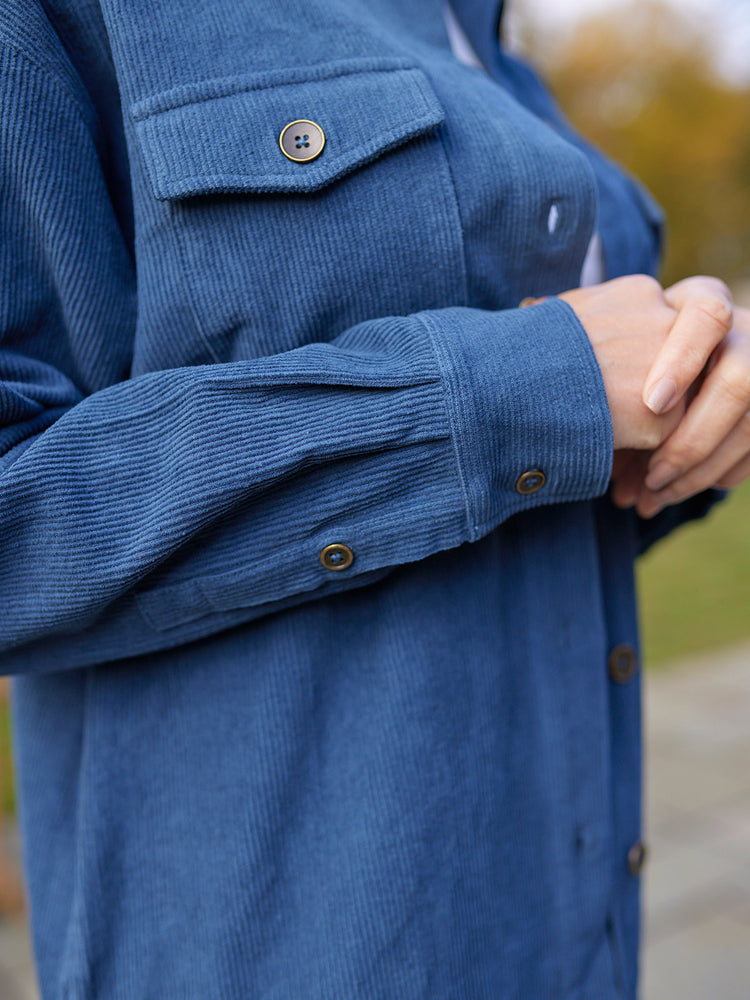 Yasmynn - Cord Shacket - Blue