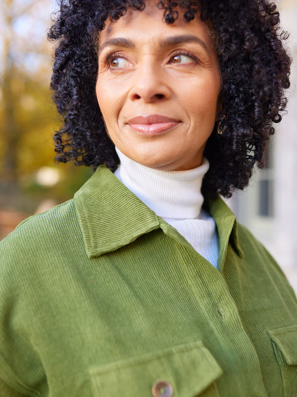 Yasmynn - Cord Shacket - Green