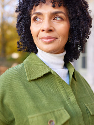 Yasmynn - Cord Shacket - Green