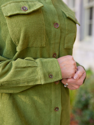 Yasmynn - Cord Shacket - Green