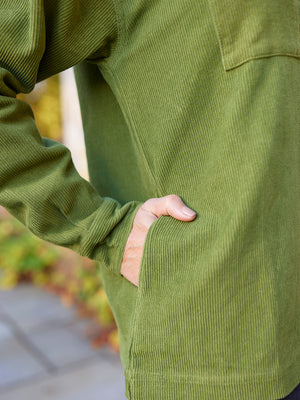 Yasmynn - Cord Shacket - Green