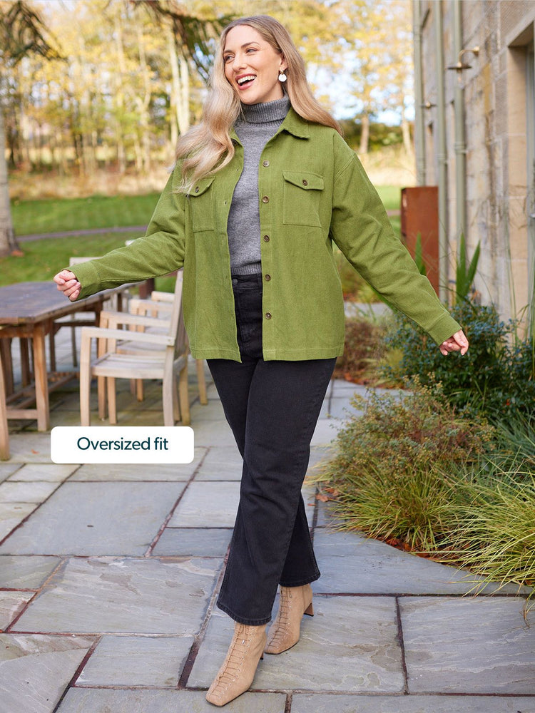 Yasmynn - Cord Shacket - Green