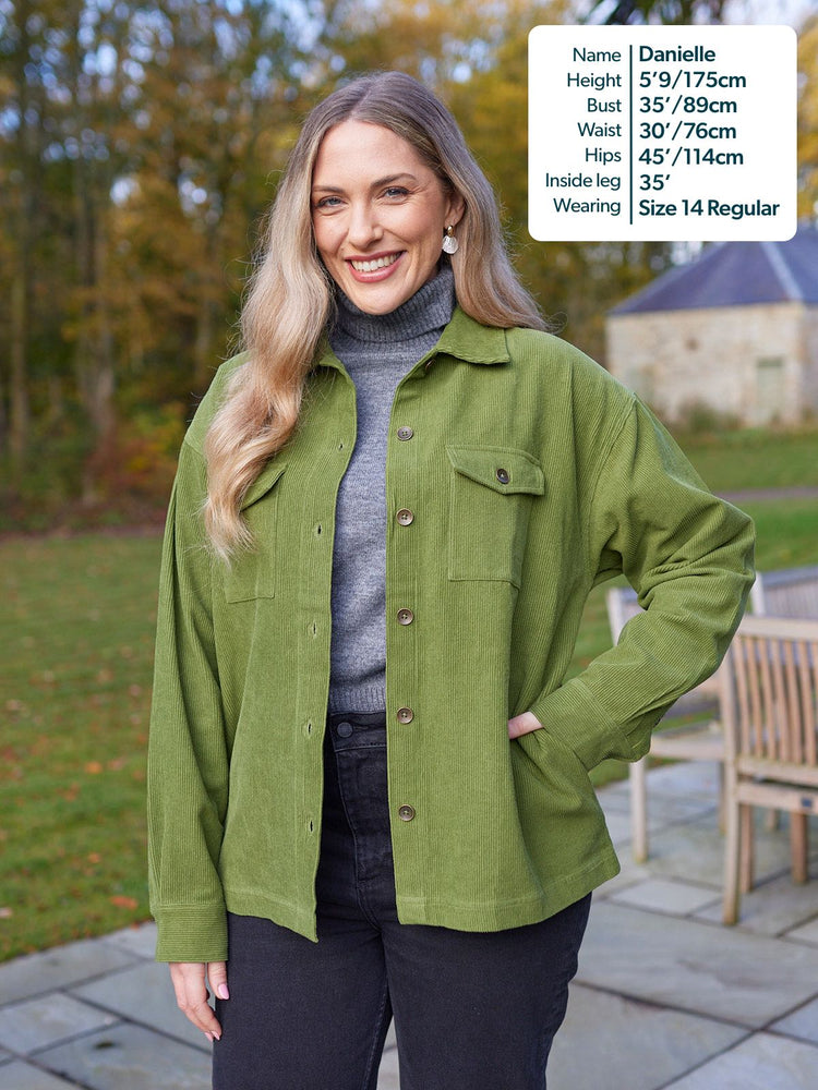 Yasmynn - Cord Shacket - Green