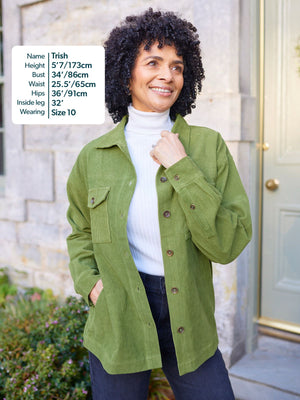 Yasmynn - Cord Shacket - Green