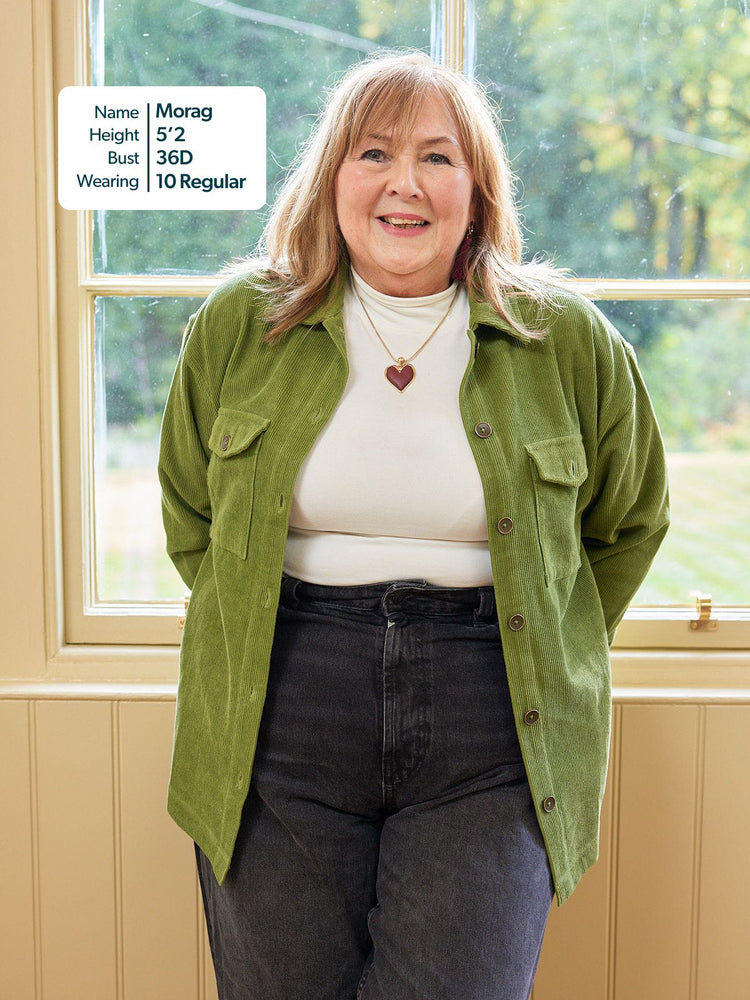 Yasmynn - Cord Shacket - Green