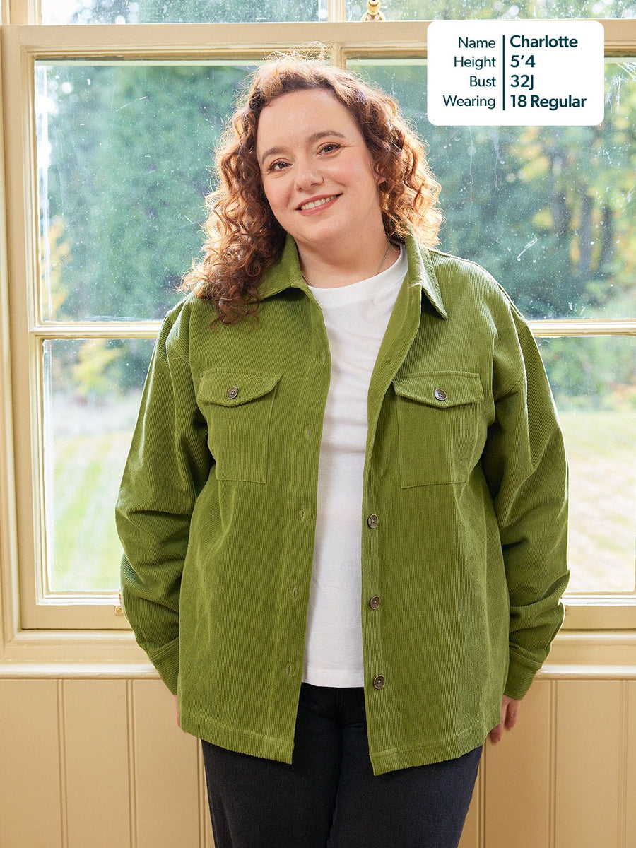 Yasmynn - Cord Shacket - Green