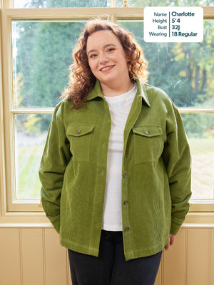 Yasmynn - Cord Shacket - Green